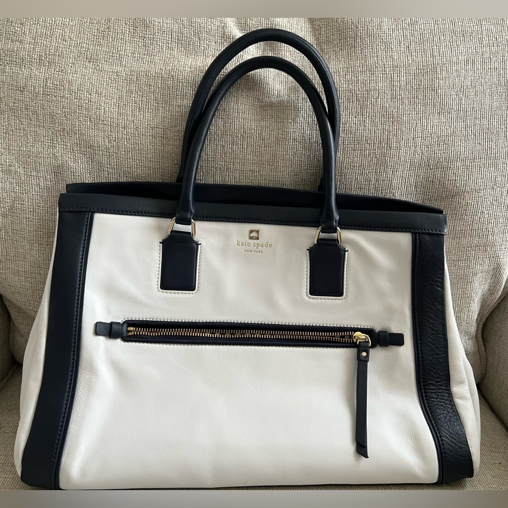 Kate Spade Black and Cream Tote Bag